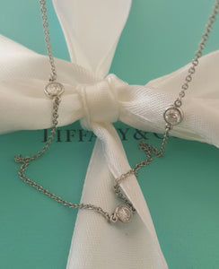 Tiffany & Co. 0.30tcw Elsa Peretti Diamond By The Yard Necklace in Platinum RRP $4200