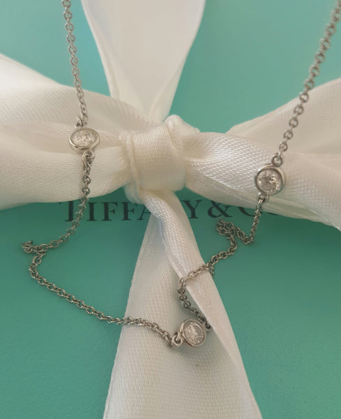Tiffany & Co. 0.30tcw Elsa Peretti Diamond By The Yard Necklace in Platinum RRP $4200