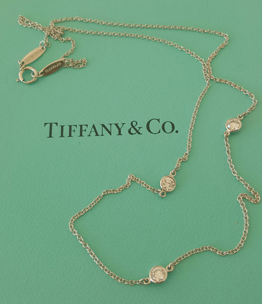 Tiffany & Co. 0.30tcw Elsa Peretti Diamond By The Yard Necklace in Platinum RRP $4200