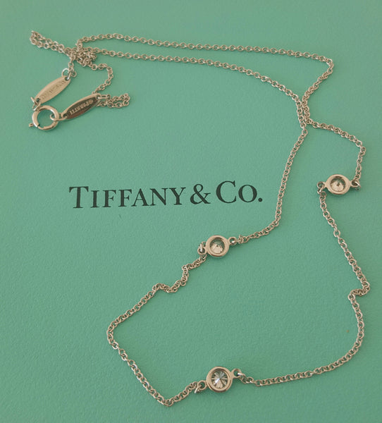 Tiffany & Co. 0.30tcw Elsa Peretti Diamond By The Yard Necklace in Platinum RRP $4200