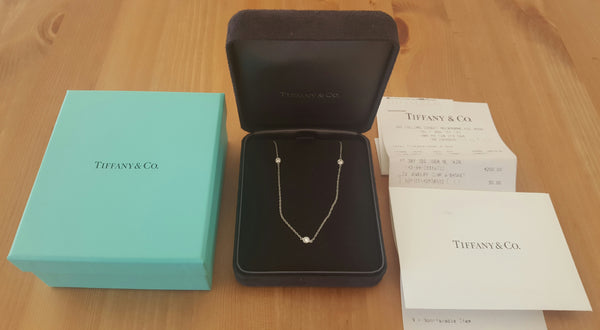 Tiffany & Co. 0.30tcw Elsa Peretti Diamond By The Yard Necklace in Platinum RRP $4200