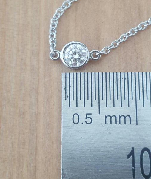 Tiffany & Co. 0.30tcw Elsa Peretti Diamond By The Yard Necklace in Platinum RRP $4200