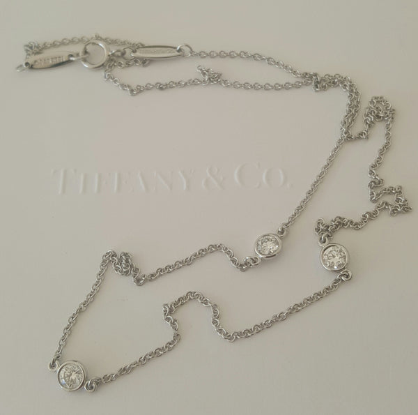 Tiffany & Co. 0.30tcw Elsa Peretti Diamond By The Yard Necklace in Platinum RRP $4200