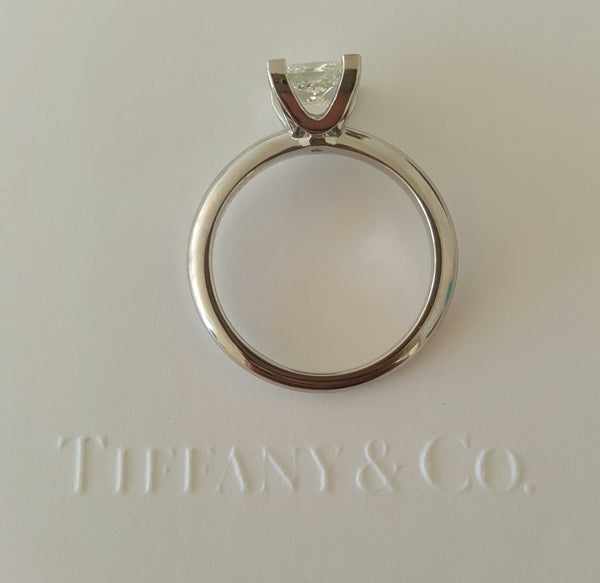 Tiffany & Co. 1.19ct I/VS1 Princess Cut Diamond Solitaire Engagement Ring PT950