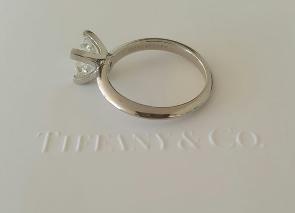 Tiffany & Co. 1.19ct I/VS1 Princess Cut Diamond Solitaire Engagement Ring PT950