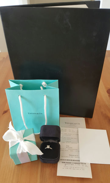 Tiffany & Co. 1.19ct I/VS1 Princess Cut Diamond Solitaire Engagement Ring PT950