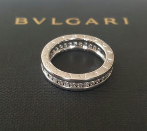 Bvlgari Bulgari Full Diamond and 18ct Gold Bzero1 Ring RRP $7300 AN850656 US 5.5