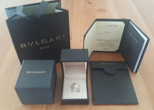 Bvlgari Bulgari Full Diamond and 18ct Gold Bzero1 Ring RRP $7300 AN850656 US 5.5