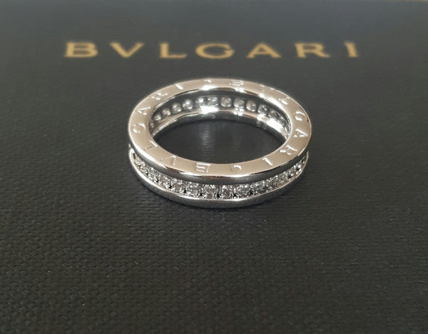 Bvlgari Bulgari Full Diamond and 18ct Gold Bzero1 Ring RRP $7300 AN850656 US 5.5