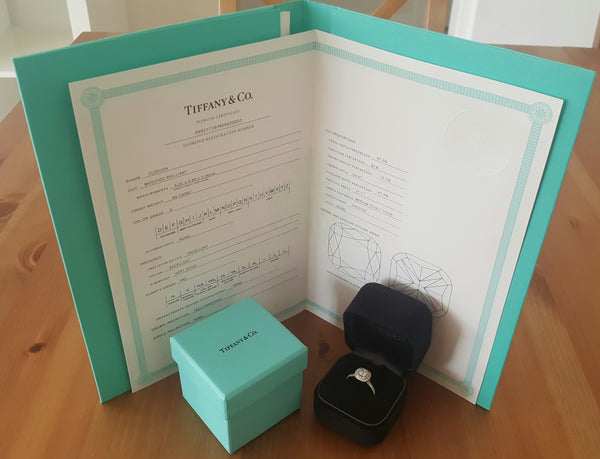Tiffany & Co. 0.92tcw E/VS2 Soleste Diamond Double Halo Engagement Ring Platinum