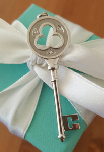 Tiffany & Co. 18ct White Gold and Diamond Large 2 inch Clover Key Pendant