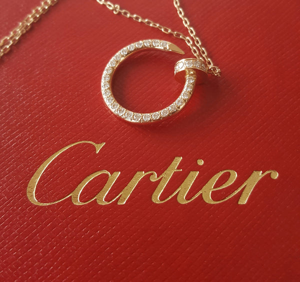 Cartier 0.39tcw Diamond and 18ct Rose Gold Juste Un Clou Necklace RRP $8850