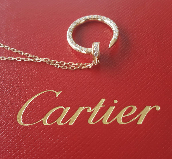 Cartier 0.39tcw Diamond and 18ct Rose Gold Juste Un Clou Necklace RRP $8850