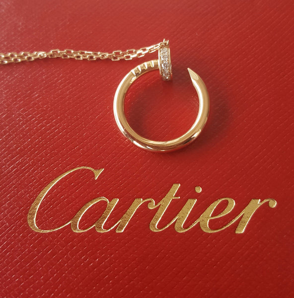 Cartier 0.39tcw Diamond and 18ct Rose Gold Juste Un Clou Necklace RRP $8850