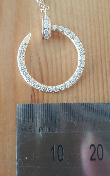 Cartier 0.39tcw Diamond and 18ct Rose Gold Juste Un Clou Necklace RRP $8850