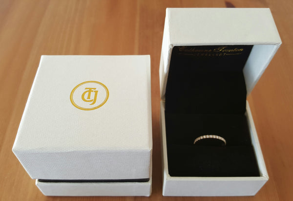 0.35tcw Diamond and 18ct Yellow Gold 2mm Half Eternity Band Ring US 5.5 by CTJ