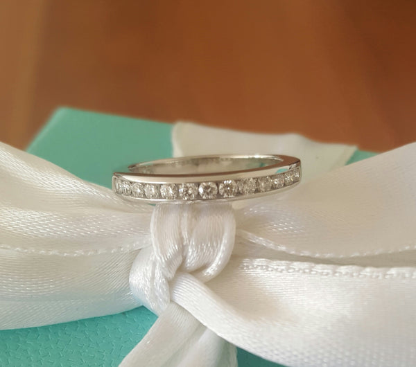 Tiffany & Co. 2.5mm Diamond Band Platinum 0.24tcw NEVER WORN size 4.5 RRP $4600