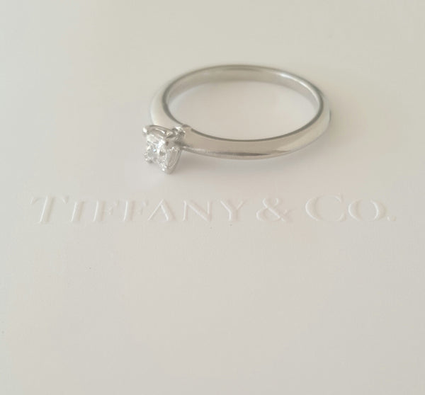 Tiffany & Co. 0.15ct Diamond Princess Cut Diamond Engagement Ring Platinum
