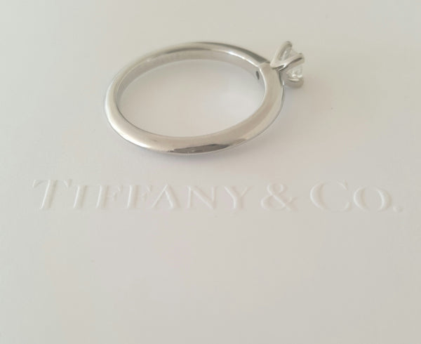 Tiffany & Co. 0.15ct Diamond Princess Cut Diamond Engagement Ring Platinum