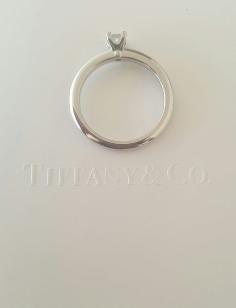 Tiffany & Co. 0.15ct Diamond Princess Cut Diamond Engagement Ring Platinum
