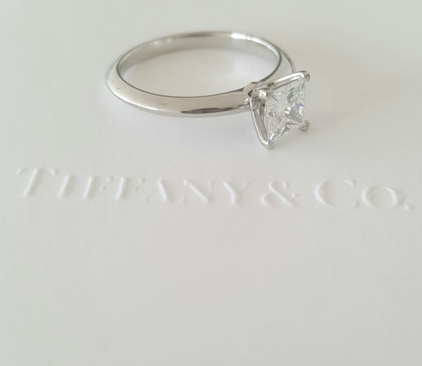 Tiffany & Co. 0.71ct E/VS2 Princess Cut Diamond Engagement Ring