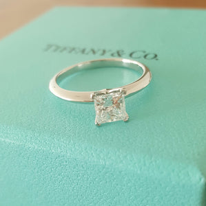Tiffany & Co. 0.71ct E/VS2 Princess Cut Diamond Engagement Ring