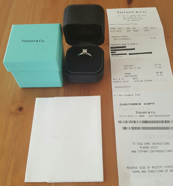 Tiffany & Co. 0.71ct E/VS2 Princess Cut Diamond Engagement Ring