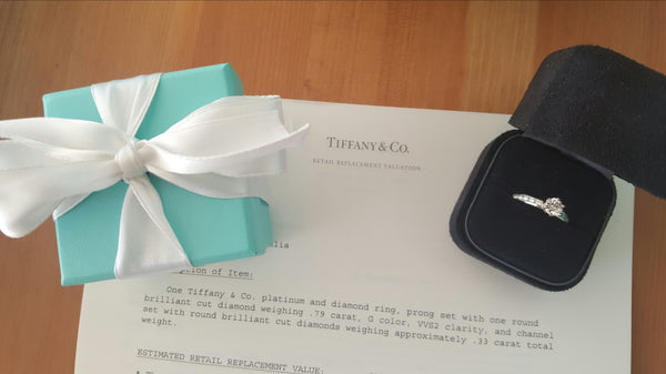 Tiffany & Co. 1.12tcw G/VVS2 Diamond Engagement Ring with Diamonds on the Band
