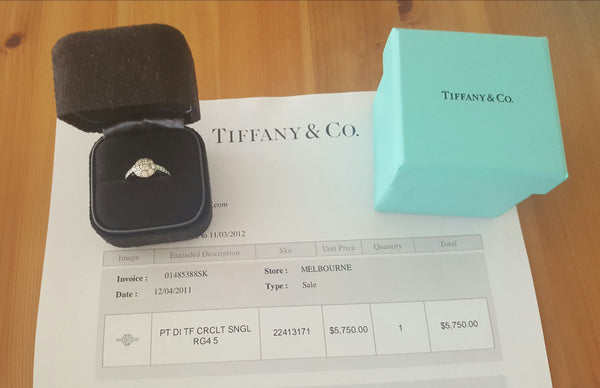 Tiffany & Co. 0.64tcw Diamond Single Circlet Engagement Ring in Platinum