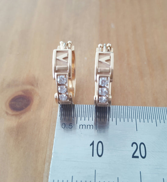 Tiffany & Co. 18ct Rose Gold and Diamond Atlas Earrings RRP $4200