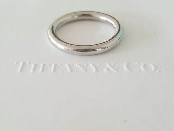 Tiffany & Co. Bezet Style Wedding Anniversary Platinum Band Size 6