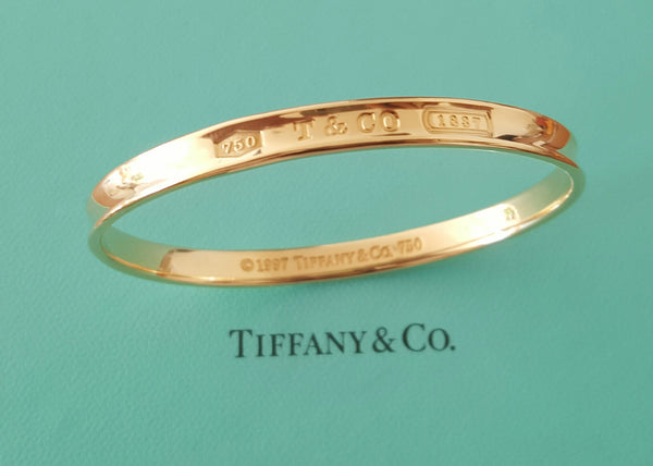 Tiffany & Co. Vintage 1990s Solid Gold 1837 Concave Bangle 28gms