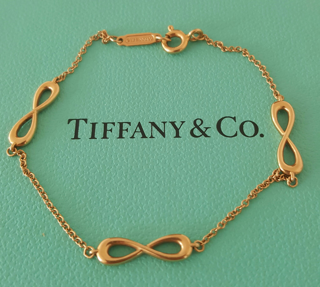 Tiffany 18ct Rose Gold Motif Infinity Bracelet with
