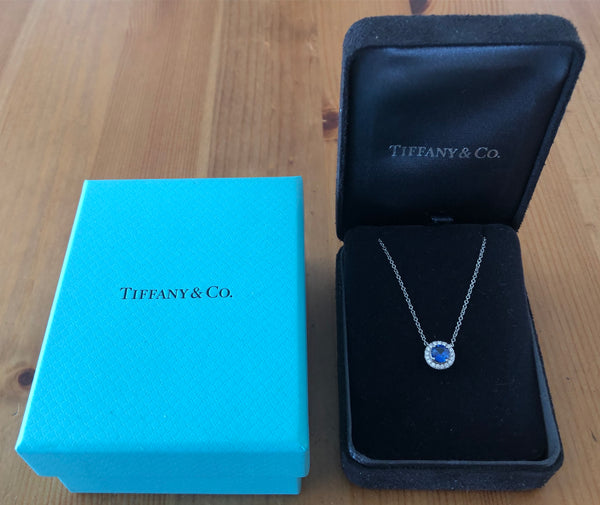 Tiffany & Co. 0.79tcw Tanzanite & Diamond Soleste Pendant in Platinum RRP $5800
