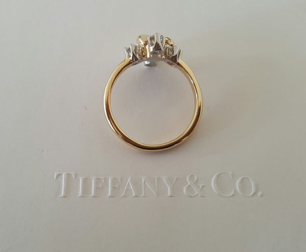 Tiffany & Co. Schlumberger 0.20tcw Diamond Platinum 18ct Yellow Gold Ring
