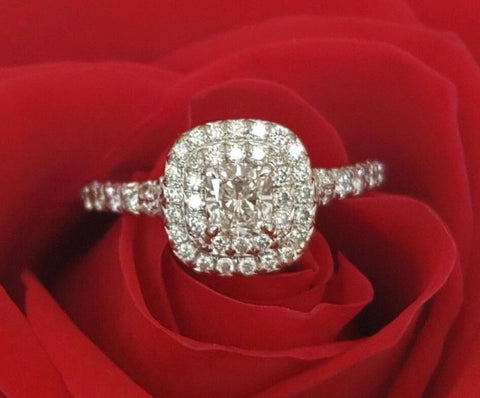 Tiffany & Co. E/VVS2 0.55tcw Cushion Cut Soleste Engagement Ring