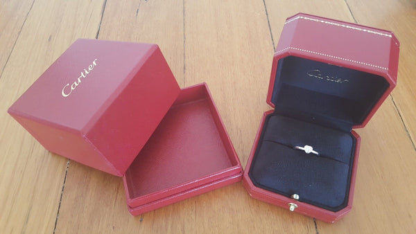 Cartier Diamants Legers Heart Diamond/Engagement/Dress Ring 18k White Gold