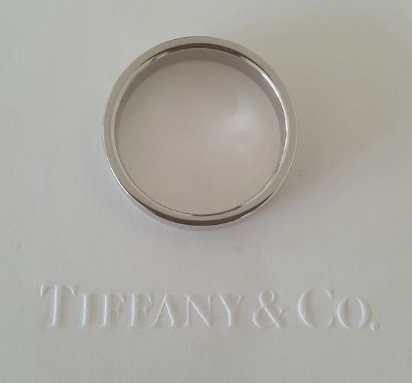 Tiffany & Co. Mens Platinum Wedding Band Ring 4mm Wide Size 7.5 RRP $2400 7.26gm