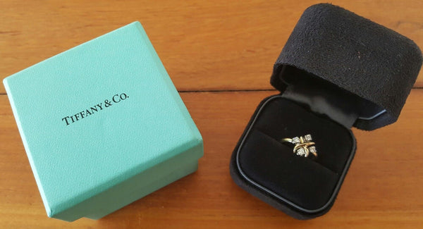 Tiffany & Co. Schlumberger 0.20tcw Diamond Platinum 18ct Yellow Gold Ring