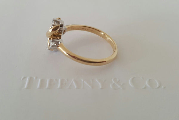 Tiffany & Co. Schlumberger 0.20tcw Diamond Platinum 18ct Yellow Gold Ring