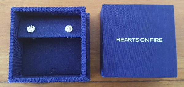 Hearts on Fire 0.50tcw Ideal Cut Diamond Fulfilment Earrings in 18ct White Gold
