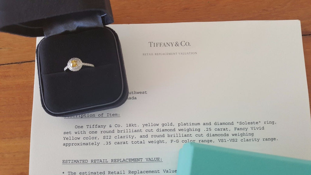 Tiffany & Co Fancy Yellow Diamond Soleste Collection Ring – All The Best  Vintage