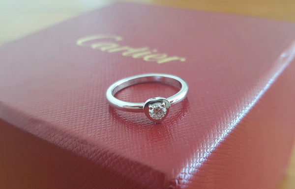 Cartier Diamants Legers Heart Diamond/Engagement/Dress Ring 18k White Gold