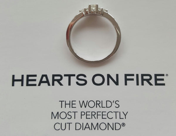 Second Hand Hearts on Fire Diamond Engagement Ring