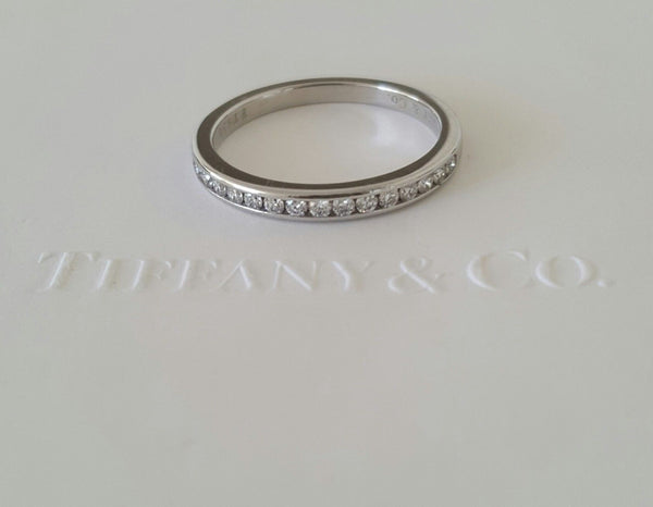 Tiffany & Co. 0.17tcw Diamond Half Eternity/Wedding/Anni Band Platinum RRP $3800