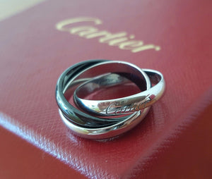Cartier trinity deals ring black ceramic