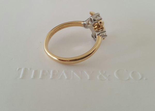 Tiffany & Co. Schlumberger 0.20tcw Diamond Platinum 18ct Yellow Gold Ring