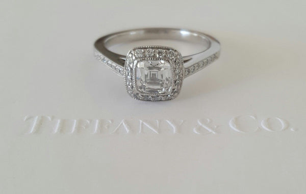Tiffany & Co. 0.87tcw F/VVS1 Legacy Diamond and Platinum Engagement Ring