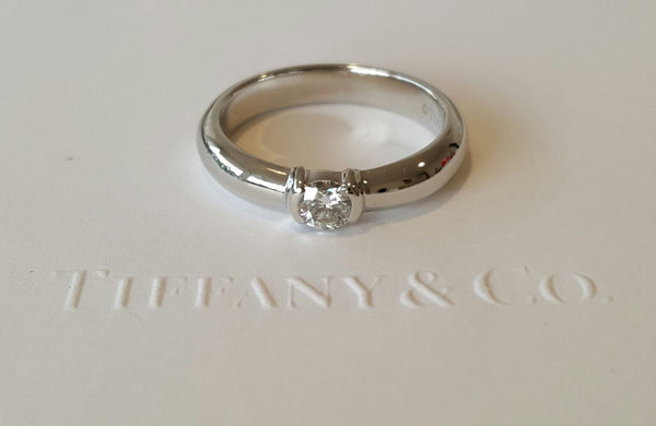 Second Hand Tiffany & Co. Etoile Diamond Engagement Ring Platinum