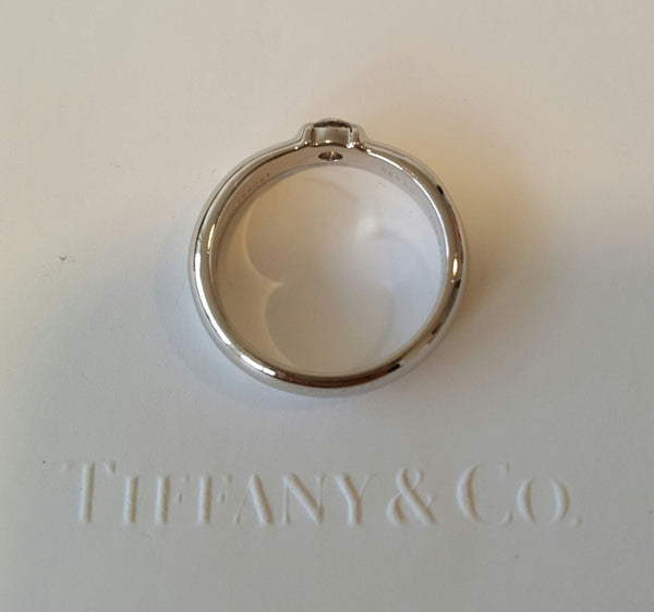 Tiffany & Co 0.22 F/VS1 Etoile Diamond Solitaire Engagement Ring Platinum
